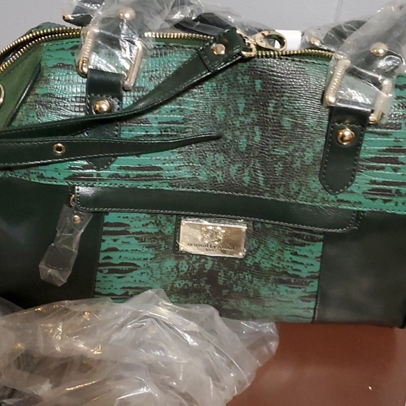 Original by Sharif 1827 Green handbag Needs Tlc - Picture 8 of 14